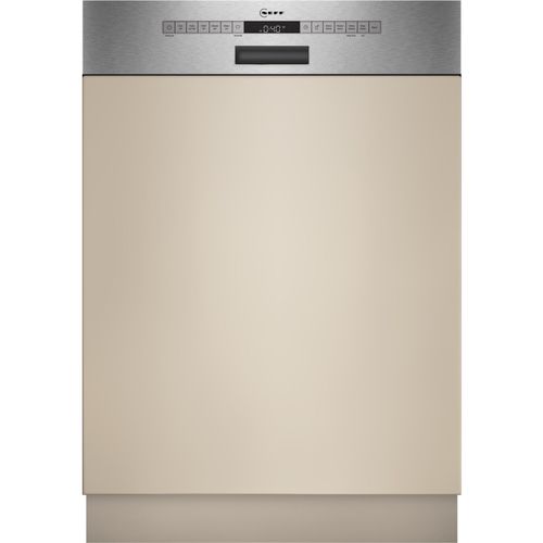 Neff S147YAS03E N 70 Teilintegrierter Geschirrspüler, 60 cm breit, 13 Maßgedecke, Zeolith, AquaStop, Chef 70°C, edelstahl
