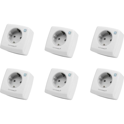 HOMEMATIC IP 157337A0, Schalt-Messsteckdose, 6 Stück