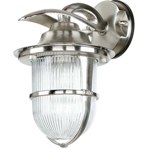 Wandleuchte außen Maritim E27 Echt-Messing Glas IP64 Wandlampe Außenleuchte Haus Hof Garten