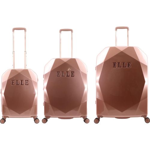 ELLE Koffer-Set ELLE mit vollständig gefüttertem Innenraum rose gold One Size