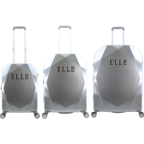ELLE Koffer-Set ELLE mit vollständig gefüttertem Innenraum silver One Size