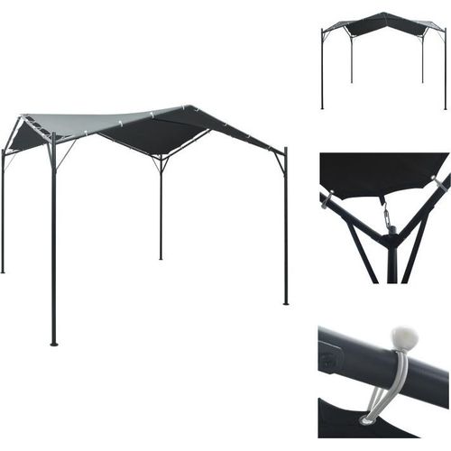 vidaXL Pavilion Partyzelt Überdachung 3x3 m Stahl Anthrazit - Pavillons & Partyzelte