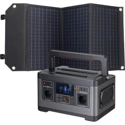 Set Mobile Power Station 500W +Solar-Ladegerät 60W