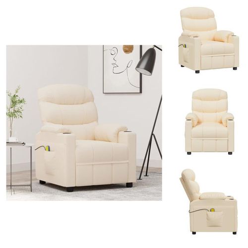 vidaXL Massagesessel Creme Stoff - Massagesessel