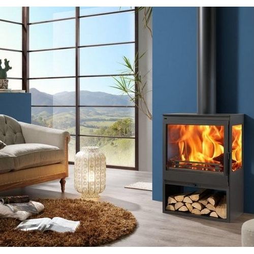 Kaminofen Panadero AMBAR TRIVISION - 7,1kW mit XXL-Sichtscheiben - 3 Scheiben