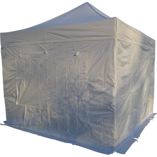 3x3m ALU Profi Faltzelt Marktzelt Marktstand Tent 50mm Hex ALU mit Metallgelenken und FEUERHEMMENDEN PLANEN von AS-S