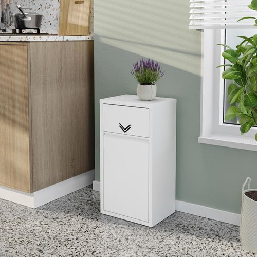 LUQE 1 Weiß - Abfalleimer mit Stil