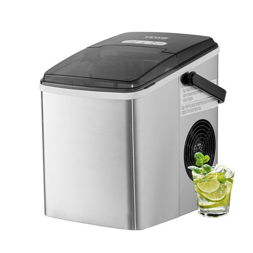 VEVOR Tragbarer Eisbereiter Eismaschine 105 W 11,8 kg/Tag Eiswürfelmaschine