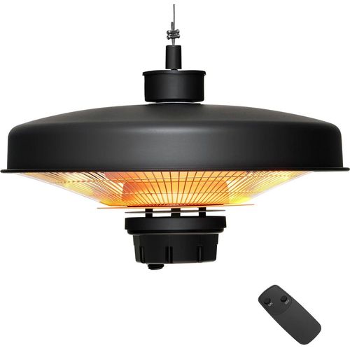 COSTWAY Infrarot Deckenheizstrahler 2000W, Terrassenstrahler Elektroheizung zum Aufhängen, Heizgerät mit Fernbedienung, Infrarotstrahler IP65 wasserdicht für Terrassen, Outdoor