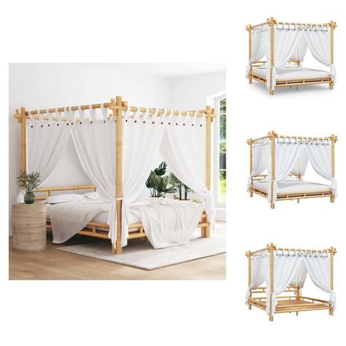 vidaXL Himmelbett 180x200 cm Bambus - Betten & Bettgestelle