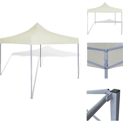 vidaXL Partyzelt Überdachung faltbar 3 x 3 m Cremeweiß - Pavillons & Partyzelte