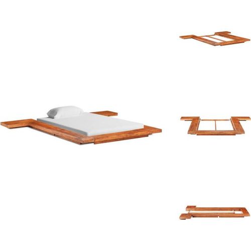 vidaXL Futonbett Japanisch Akazie Massivholz 100x200 cm - Betten & Bettgestelle