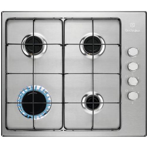 Electrolux KGS6404SX Einbau-Gaskochfeld mit 4 Brennern aus Edelstahl, 55 cm