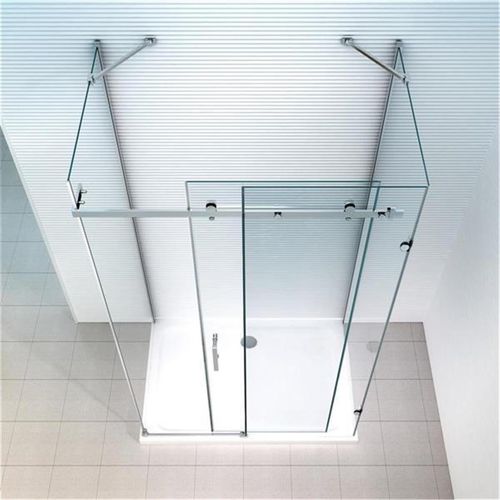 Glaszentrum Hagen - 80x100x80x195 cm - Hebe Duschkabine - Dusche Duschabtrennung - 8mm - ESG Glas mit Duschwanne
