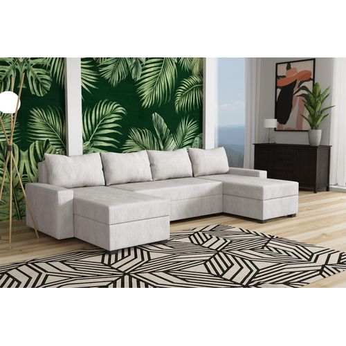 Wohnlandschaft Schlafsofa Sofa AGNETA LUX Stoff Lincoln Creme