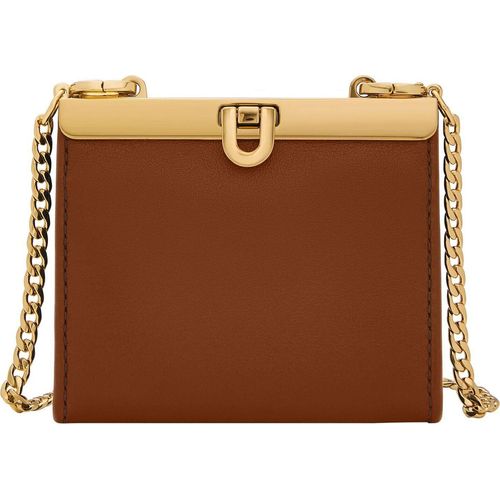 FOSSIL Geldbörse Umhängetasche Penrose Wallet Crossbody Brown braun