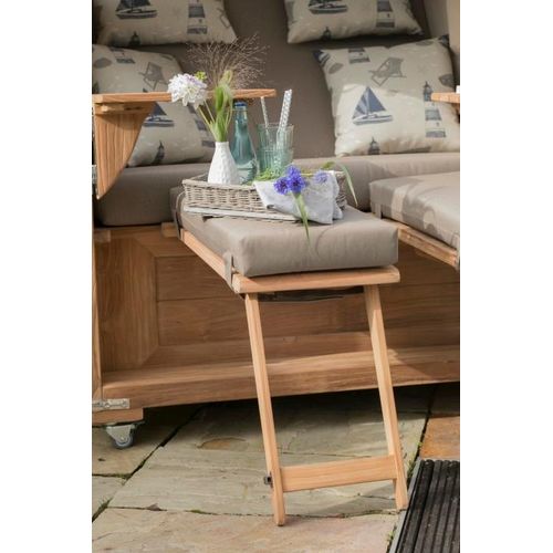 Strandkorb Komplettset Baltikum Teak Bullauge PE Grey Dessin 540