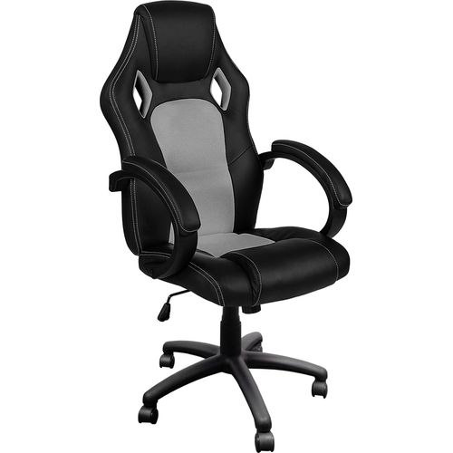 Aga Spielstuhl, Bürostuhl,Drehbarer Spielstuhl, Gamingstuhl, Racing Schreibtischstuhl, Chefsessel Schwarz - Grau