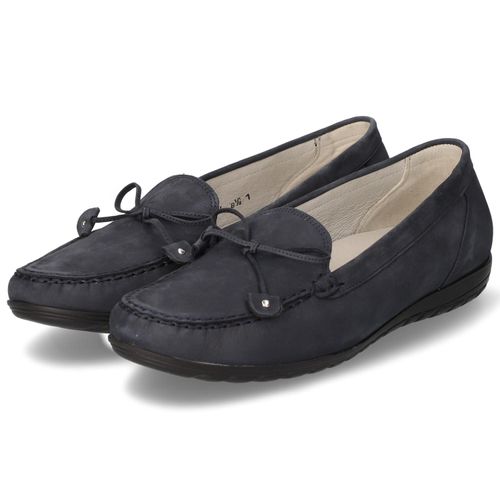 Waldläufer Slipper HESIMA Damen Rauleder BlauGröße:4