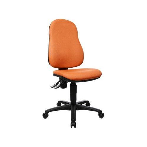 Bürodrehstuhl, Sitz-BxTxH 450x440x420-550 mm, Lehnenh. 580 mm, Permanentk., Muldensitz, orange