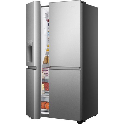 Hisense RS818N4TIC Side by Side – Kühl-Gefrierkombination, Eis-Wasserspender, 632 Liter, Smart WiFi