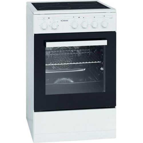 Bomann® Backofen 50cm mit Herd | Elektroherd freistehend 50 cm mit 4 Kochplatten | Standherd mit Ofen 43L | Ober-/Unterhitze | 40°C-240°C | inkl. Blech & Grillrost | Elektroherd mit Kochfeld EHC 7939
