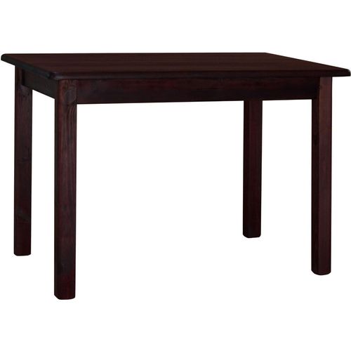 Tisch aus massivem Kiefernholz in der Farbe Nuss 90 x 60 cm