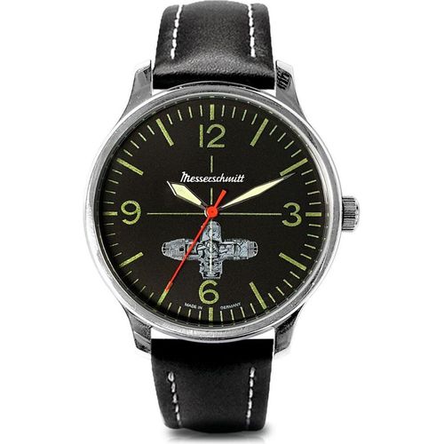 Aristo Herren Messerschmitt Uhr Boxer-Uhr ME-Boxer-RS Leder