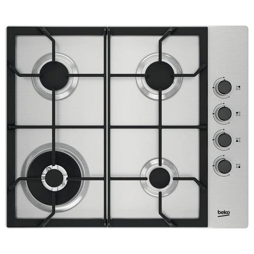 Beko HIBW64125SX, Edelstahl, Integriert, 61 cm, Gaskochfeld, Edelstahl, 4 Zone(n)