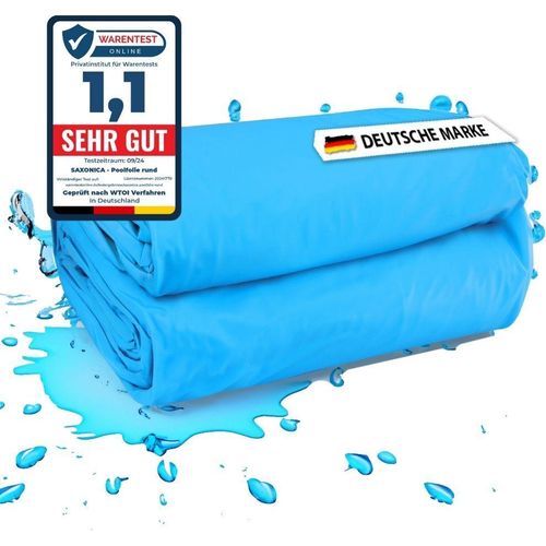 Poolfolie Rechteck Pool I 800 x 400 x 150 cm I 0,8 mm I blau I Keilbiese I ausgebildete Ecken