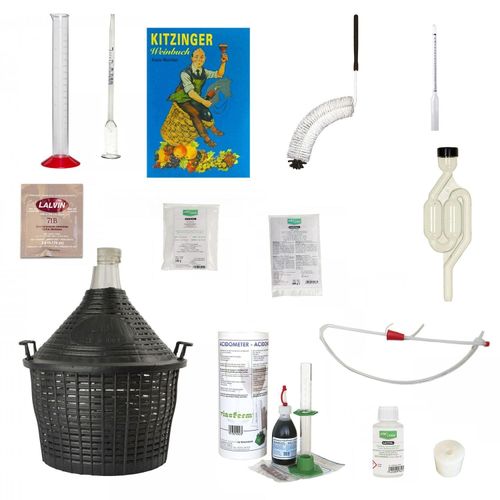 Wein selber machen, Wein starterset, Weinbrauset, Weinherstellung starterset - mit 10L Weinballon, gross