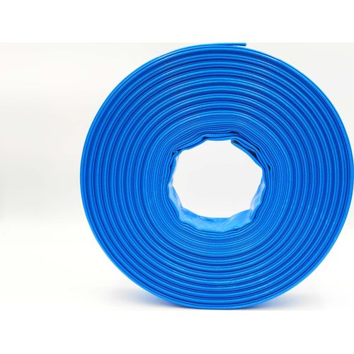 3 Zoll | 76 mm - 40 Meter - PVC Flachschlauch - Bauschlauch - Industrieschlauch - blau