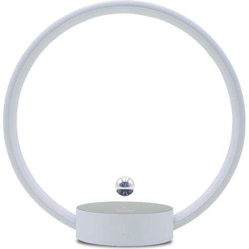 WeißTischlampe Magnetschwebetechnik Ringlicht Nachttischlampe LED Atmosphäre Nachtlicht Dimmbar mit Touch Control für Schlafzimmer Studie dekorative Ornamente Geschenke