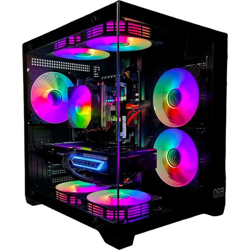 Gaming PC PHANTOM BLACK | NVIDIA RTX 5060 | 64GB RAM 1TB SSD | Intel 10 Core | RGB Lüfter mit Fernbedienung | Luftkühlung | WLAN 5 | Win11