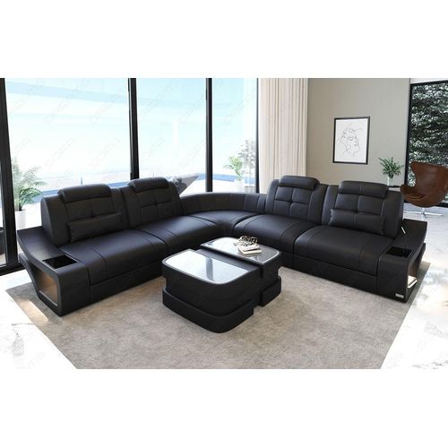 Ledersofa Elena L Form lang Echtleder