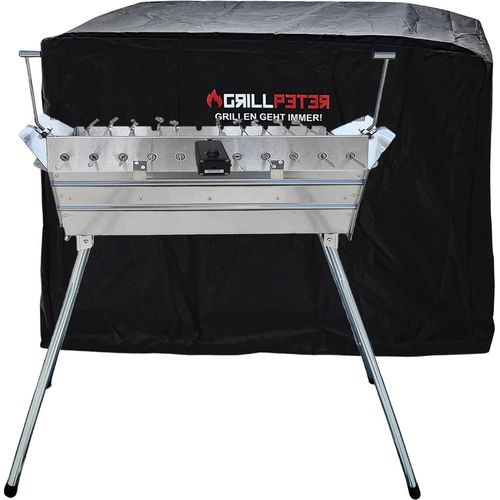 Mangal Ararat Edelstahl 2mm Schaschlikgrill 11er Drehspieß Haube Elektromotor