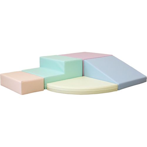 IGLU SET 6+anti slip+ XXL Schaumstoffklötze für Kinder | Sicher & kreativ spielen (Pastell) - Kinderspielplatz