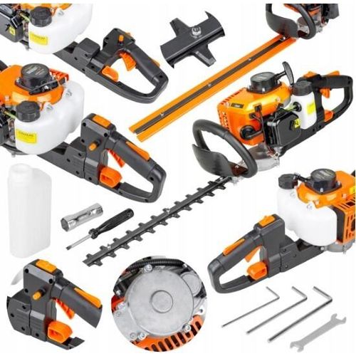 Motorheckenschere 4,7PS 26 ccm Motor Freischneider Gartenschere Benzin Heckenschere Schnittlänge 510 mm Schwenkbarer Griff