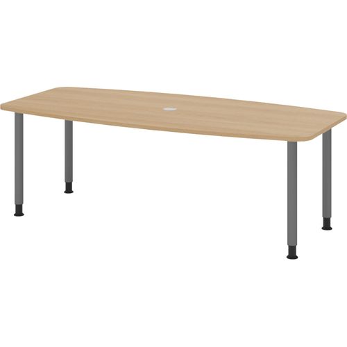 bümö Konferenztisch klein KT22 - Nachbildung: Eiche, tischfuss: Füße in Graphit