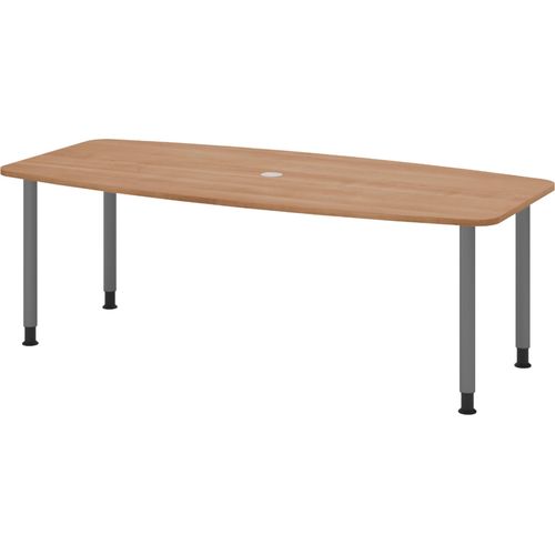 bümö Konferenztisch klein KT22 - Nachbildung: Nussbaum, tischfuss: Füße in Graphit