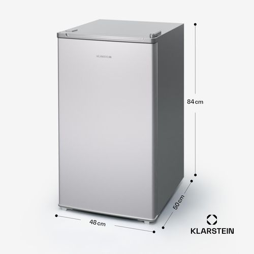 Klarstein Mini Kühlschrank für Zimmer, 70 L Mini-Kühlschrank mit Gefrierfach für Getränke, Snacks, Skincare & Kosmetik, Kühlschrank Klein mit Manuelle Abtauung & Eiswürfelbehälter, 0-10°C