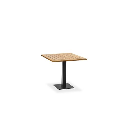Gartentisch Bistrox 68x68 Tischplatte Teak Geölt Gestell Stahl in Anthrazit