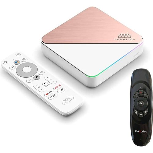 Homatics Box R 4K Plus Android TV Mediaplayer (4K UHD, HDR, WiFi 6, Bluetooth, Wireless Air Mouse)