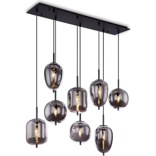 Hängelampe Esszimmer Hängeleuchte Wohnzimmer Rauchglas Pendelleuchte Schwarz