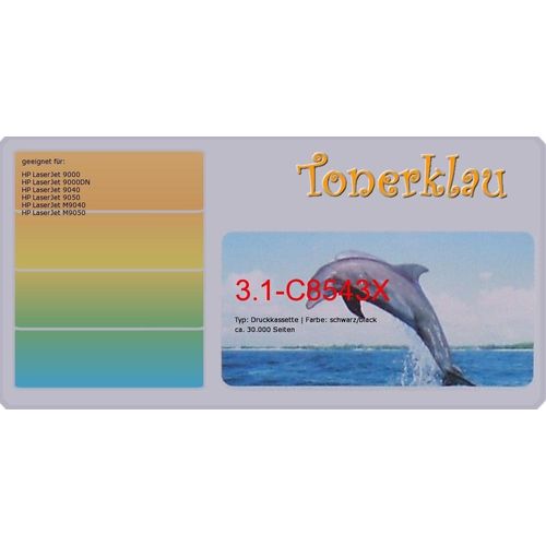 black Toner/Druckkassette 3.1-C8543X [ mit Chip ] kompatibel mit HP C8543X [ 43X ] Seiten: 30.000