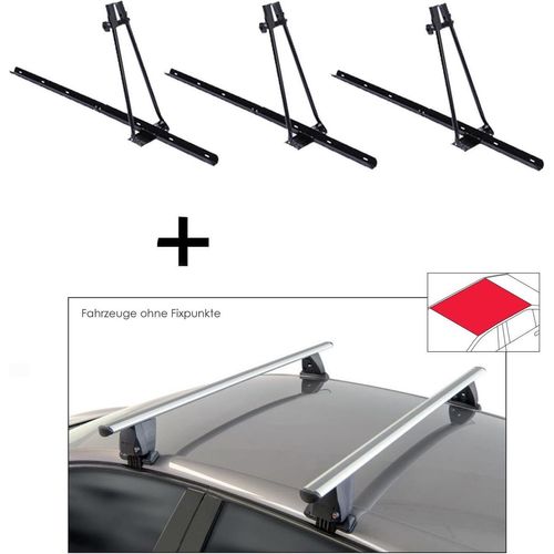 3x Fahrradträger ORION + Dachträger VDP Delta kompatibel mit für Mazda BT-50 (4 Türer) ab 2011