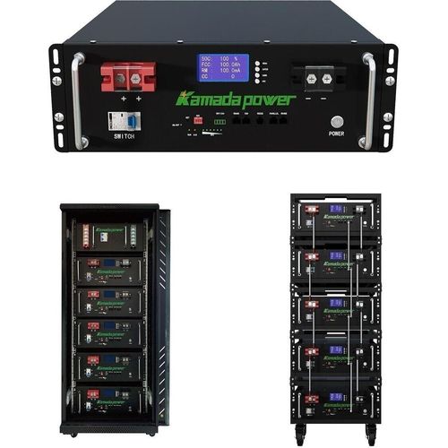 PV Solarspeicher 48V/51,2V 200AH (10,24Kwh) Solar Speicher + Rack mit Rollen. LiFePO4. Erweiterbar.