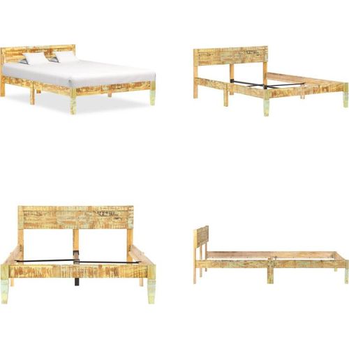 vidaXL Massivholzbett Altholz 120x200 cm - Bettrahmen - Holz-Bettrahmen - Bett - Betten