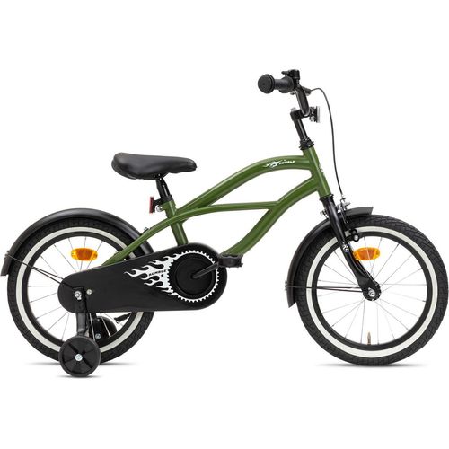 Nogan Rumble Kinderfahrrad – 16 Zoll – Armeegrün - komplett mit Stutzräder
