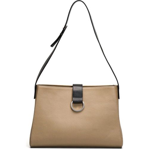 Ledertasche mit verstellbarem Riemen MASHA Beige